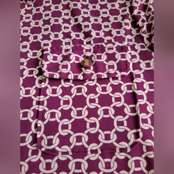 CharterClub 3/4 Sleeve Button-up Women's Blouse Burgundy Color SIZE S - Picture 5 of 15